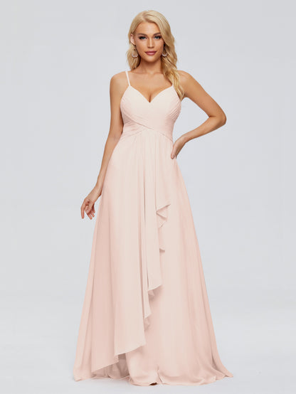 Isla Spaghetti Straps Chiffon Bridesmaid Dresses