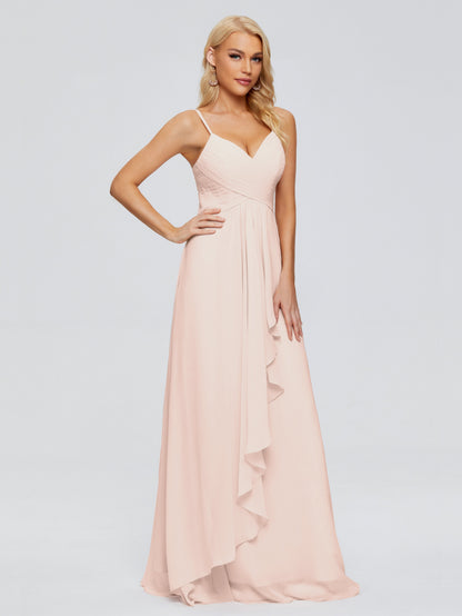 Isla Spaghetti Straps Chiffon Bridesmaid Dresses
