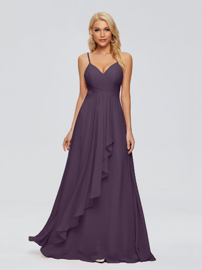 Isla Spaghetti Straps Chiffon Bridesmaid Dresses