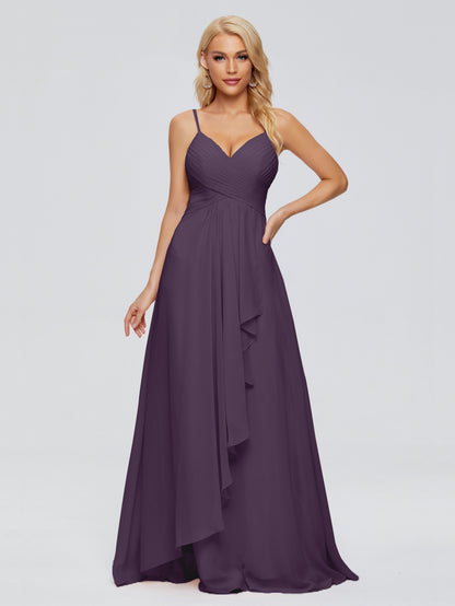 Isla Spaghetti Straps Chiffon Bridesmaid Dresses