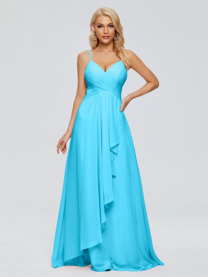 Isla Spaghetti Straps Chiffon Bridesmaid Dresses