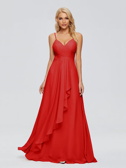 Isla Spaghetti Straps Chiffon Bridesmaid Dresses