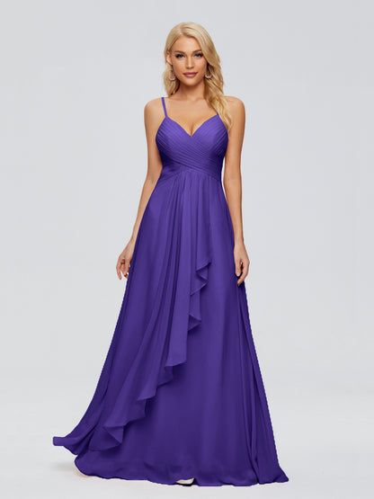 Isla Spaghetti Straps Chiffon Bridesmaid Dresses
