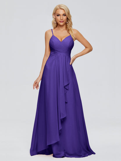 Isla Spaghetti Straps Chiffon Bridesmaid Dresses
