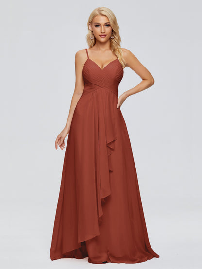 Isla Spaghetti Straps Chiffon Bridesmaid Dresses