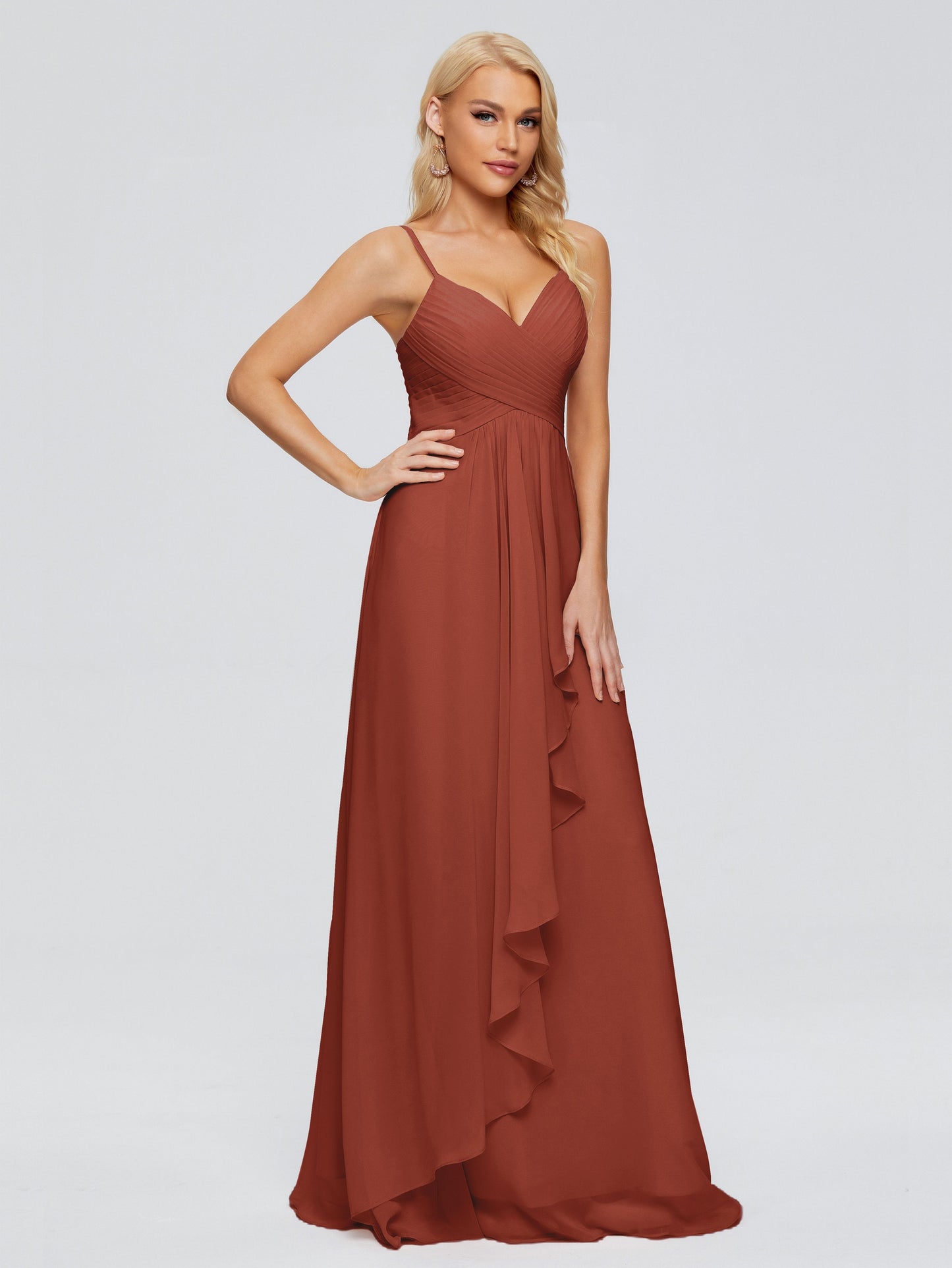 Isla Spaghetti Straps Chiffon Bridesmaid Dresses
