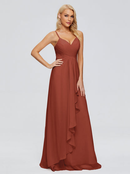 Isla Spaghetti Straps Chiffon Bridesmaid Dresses