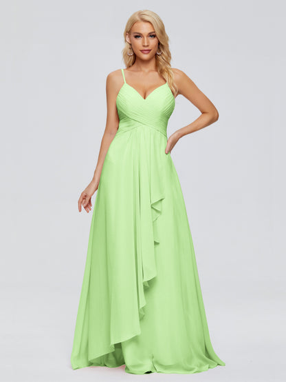 Isla Spaghetti Straps Chiffon Bridesmaid Dresses