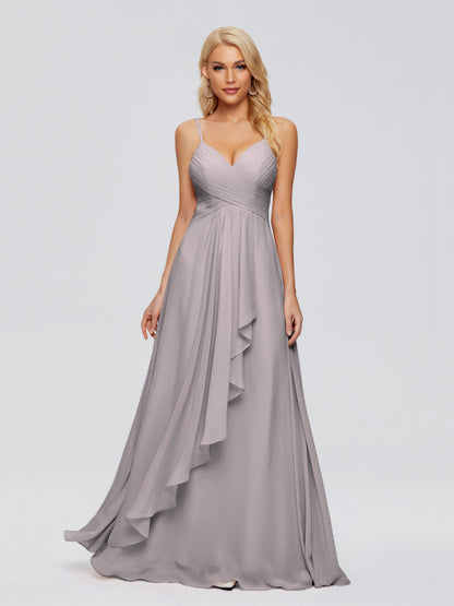 Isla Spaghetti Straps Chiffon Bridesmaid Dresses