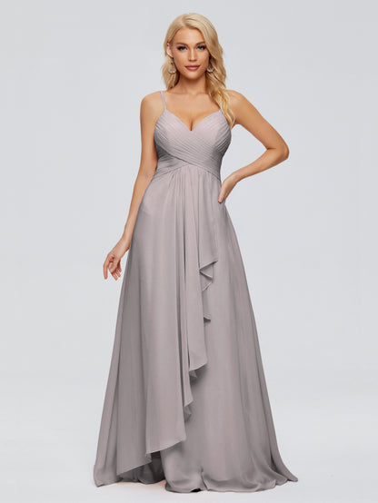 Isla Spaghetti Straps Chiffon Bridesmaid Dresses