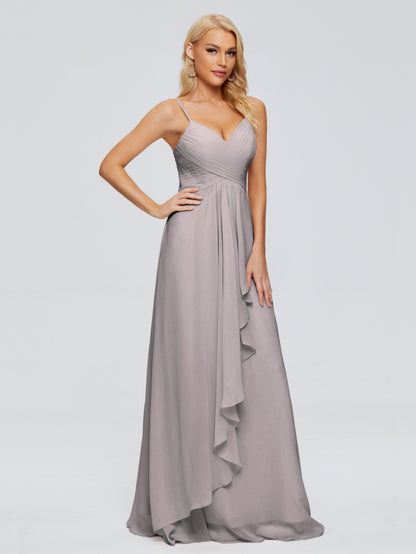 Isla Spaghetti Straps Chiffon Bridesmaid Dresses