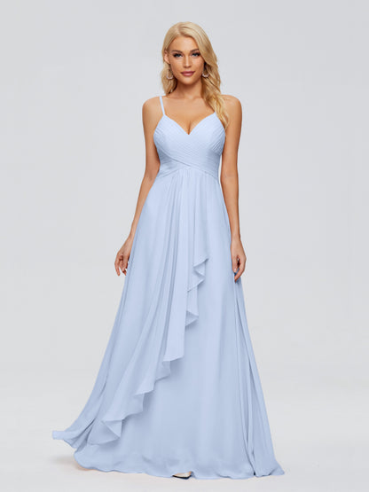 Isla Spaghetti Straps Chiffon Bridesmaid Dresses