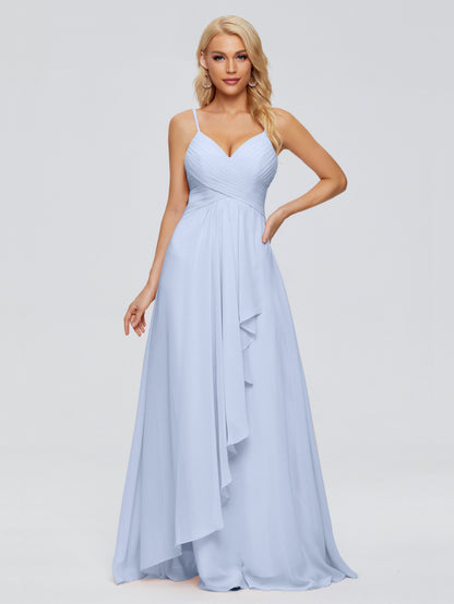 Isla Spaghetti Straps Chiffon Bridesmaid Dresses