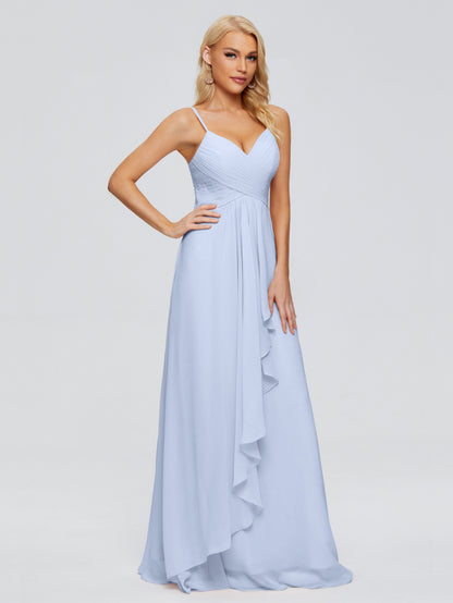 Isla Spaghetti Straps Chiffon Bridesmaid Dresses