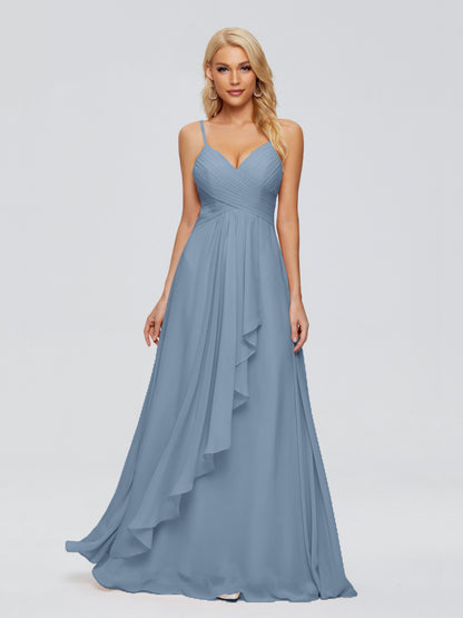 Isla Spaghetti Straps Chiffon Bridesmaid Dresses