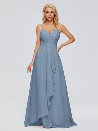 Isla Spaghetti Straps Chiffon Bridesmaid Dresses