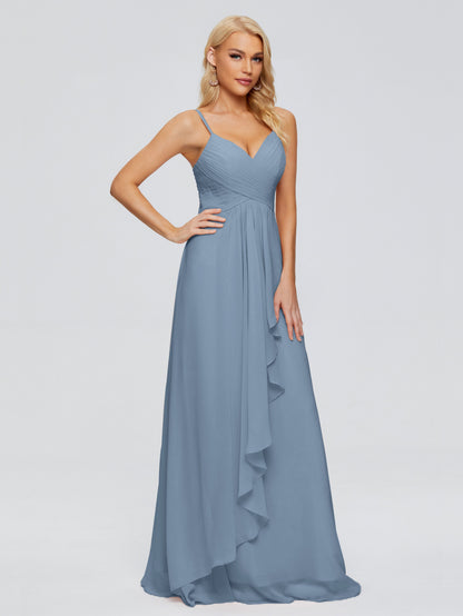 Isla Spaghetti Straps Chiffon Bridesmaid Dresses