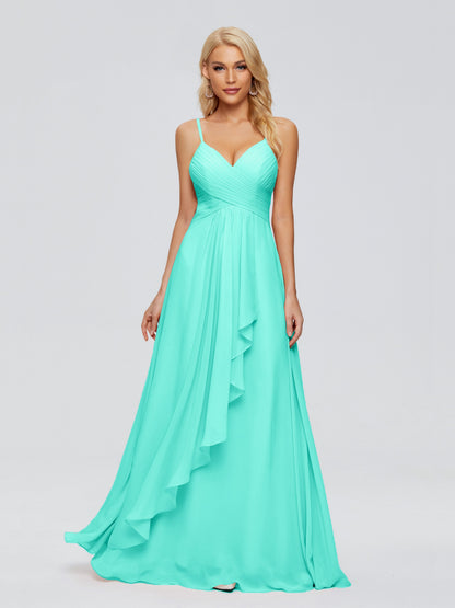 Isla Spaghetti Straps Chiffon Bridesmaid Dresses