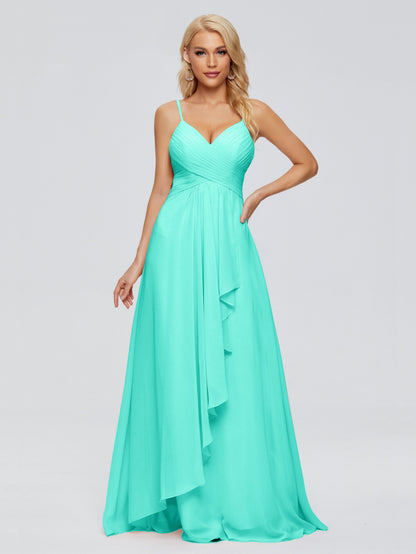 Isla Spaghetti Straps Chiffon Bridesmaid Dresses