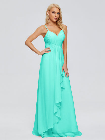 Isla Spaghetti Straps Chiffon Bridesmaid Dresses