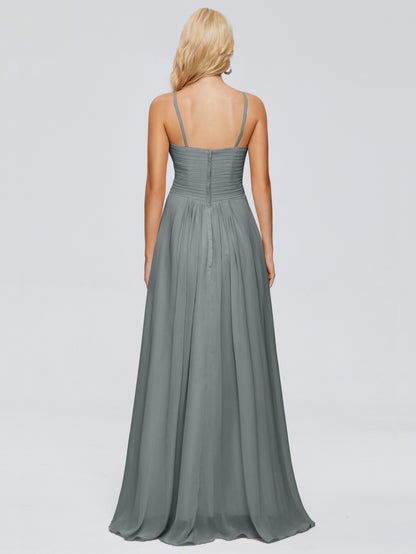 Isla Spaghetti Straps Chiffon Bridesmaid Dresses