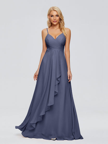 Isla Spaghetti Straps Chiffon Bridesmaid Dresses