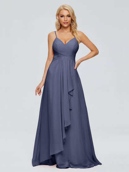 Isla Spaghetti Straps Chiffon Bridesmaid Dresses