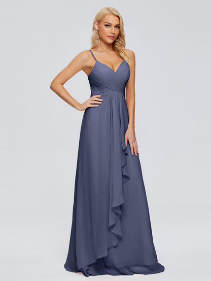 Isla Spaghetti Straps Chiffon Bridesmaid Dresses