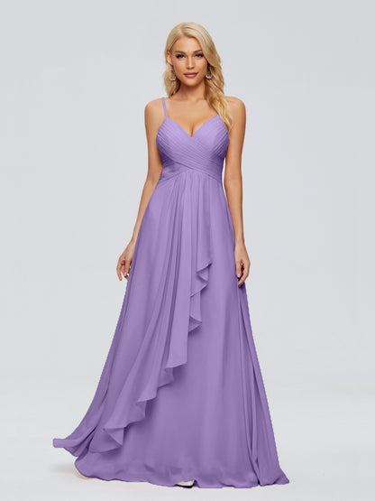 Isla Spaghetti Straps Chiffon Bridesmaid Dresses