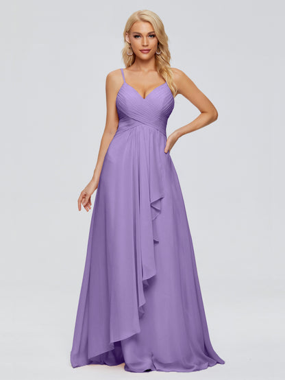 Isla Spaghetti Straps Chiffon Bridesmaid Dresses