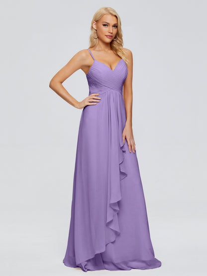 Isla Spaghetti Straps Chiffon Bridesmaid Dresses