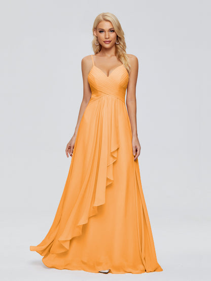 Isla Spaghetti Straps Chiffon Bridesmaid Dresses