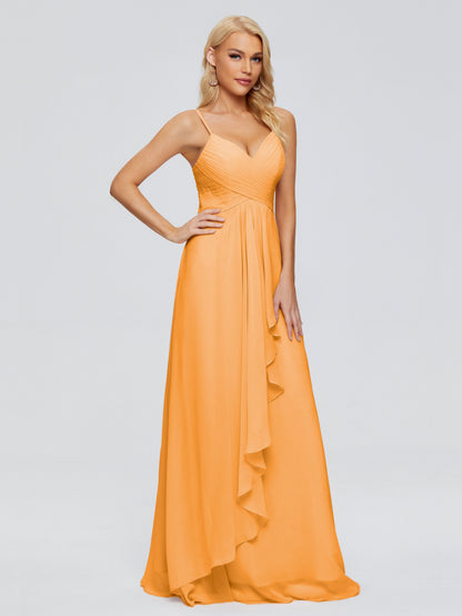 Isla Spaghetti Straps Chiffon Bridesmaid Dresses