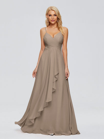 Isla Spaghetti Straps Chiffon Bridesmaid Dresses