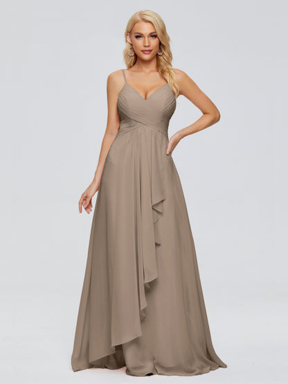 Isla Spaghetti Straps Chiffon Bridesmaid Dresses