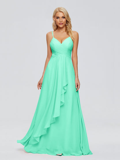 Isla Spaghetti Straps Chiffon Bridesmaid Dresses