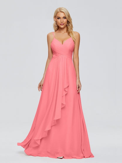 Isla Spaghetti Straps Chiffon Bridesmaid Dresses