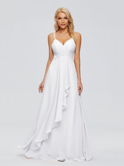 Isla Spaghetti Straps Chiffon Bridesmaid Dresses