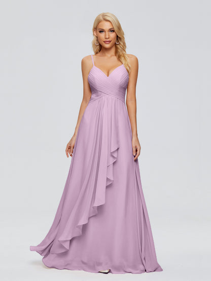 Isla Spaghetti Straps Chiffon Bridesmaid Dresses