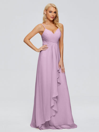 Isla Spaghetti Straps Chiffon Bridesmaid Dresses