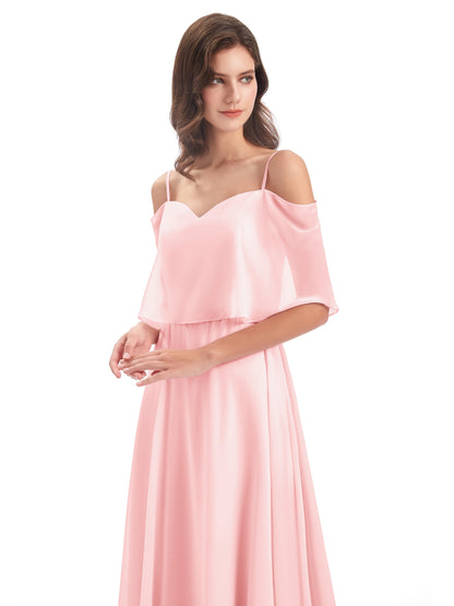Abigail Sheath Spaghetti Straps Bridesmaid Dresses