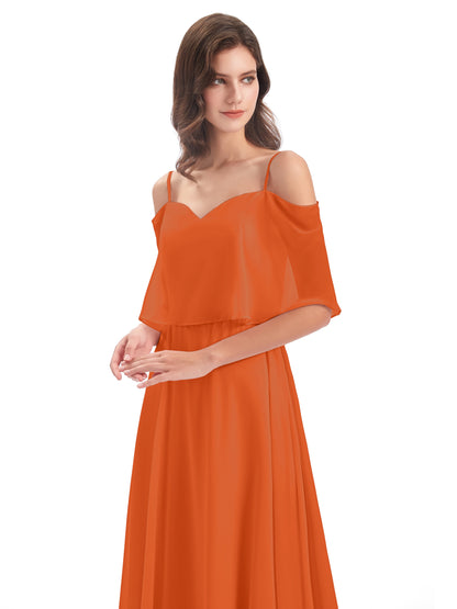 Abigail Sheath Spaghetti Straps Bridesmaid Dresses