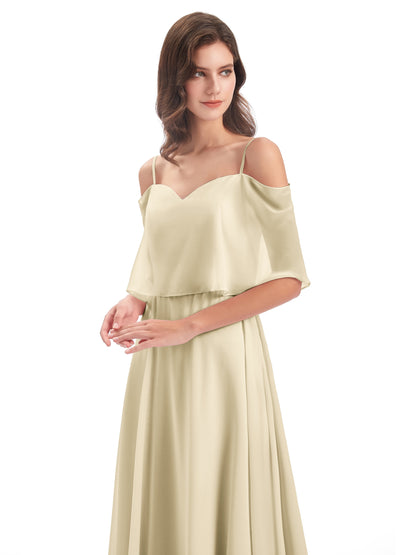Abigail Sheath Spaghetti Straps Bridesmaid Dresses