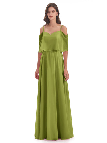 Abigail Sheath Spaghetti Straps Bridesmaid Dresses