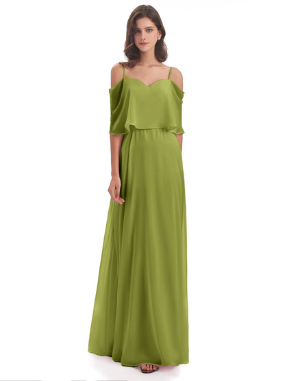 Abigail Sheath Spaghetti Straps Bridesmaid Dresses