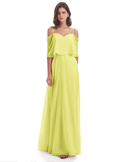 Abigail Sheath Spaghetti Straps Bridesmaid Dresses