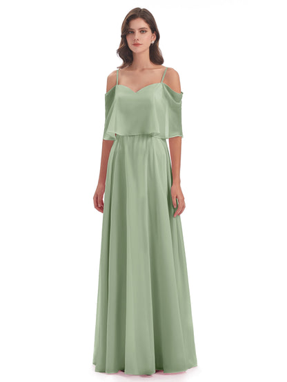 Abigail Sheath Spaghetti Straps Bridesmaid Dresses