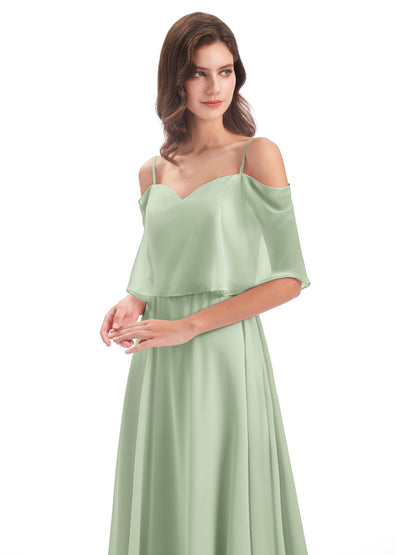 Abigail Sheath Spaghetti Straps Bridesmaid Dresses