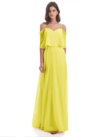 Abigail Sheath Spaghetti Straps Bridesmaid Dresses