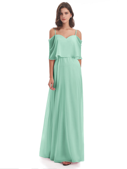 Abigail Sheath Spaghetti Straps Bridesmaid Dresses